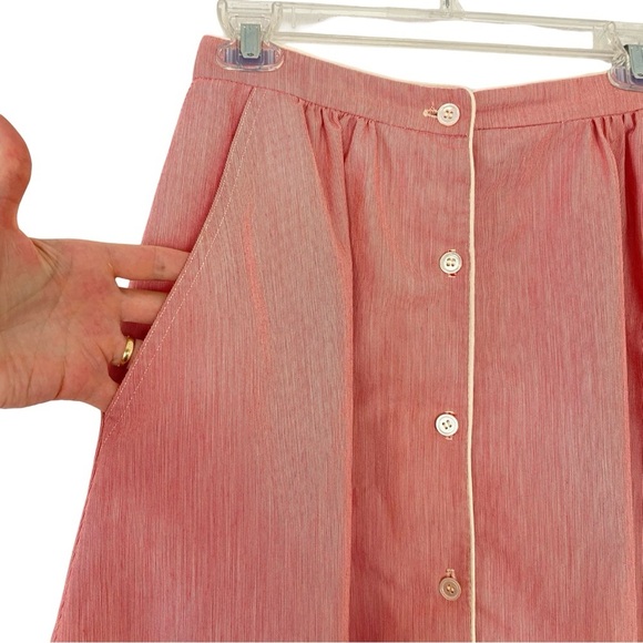 Vintage Midi Skirt Womens Size XS Small The Villager Union Label Button Down - Picture 5 of 10
